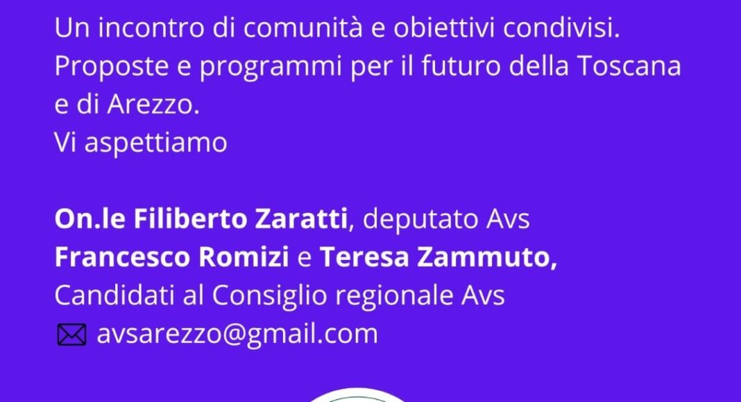 Il deputato Zaratti (AVS) ad Arezzo per incontrare i giovani
