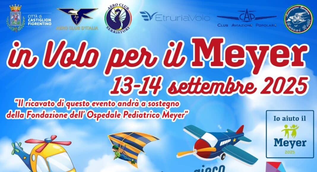 In volo per il Meyer il cielo di Castiglion Fiorentino per i bambini