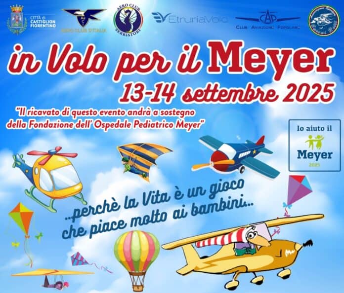 In volo per il Meyer il cielo di Castiglion Fiorentino per i bambini