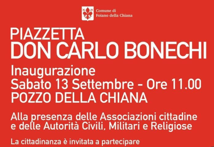 Pozzo della Chiana si prepara a inaugurare Piazza Don Carlo Bonechi