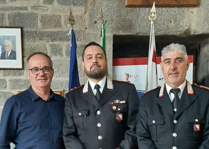 Cortona riceve il neo comandante della compagnia dei Carabinieri