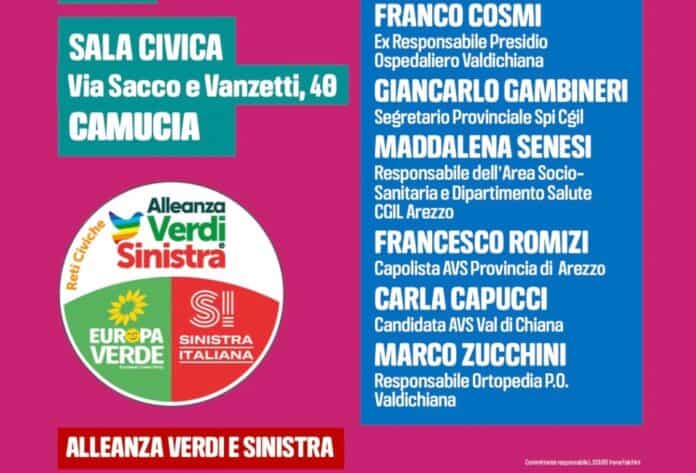 AVS incontro pubblico a Camucia “Per una sanità da rinnovare” AVS incontro pubblico a Camucia “Per una sanità da rinnovare”