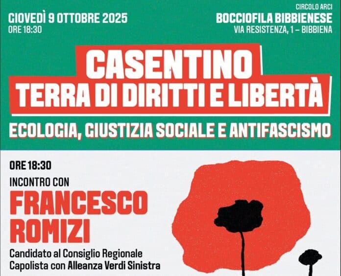 Alleanza Verdi Sinistra incontra i cittadini a Bibbiena