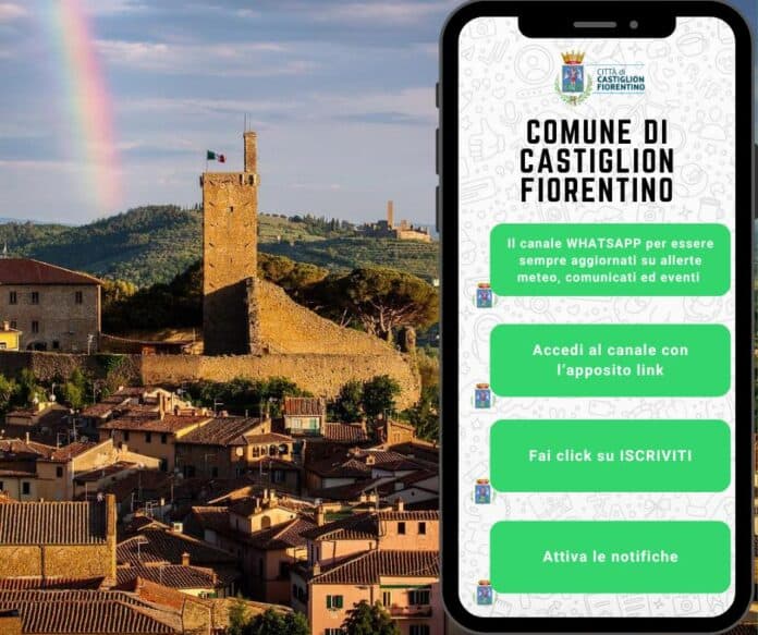 Castiglion Fiorentino_ canale WhatsApp Il Comune di Castiglion Fiorentino attiva il suo canale WhatsApp
