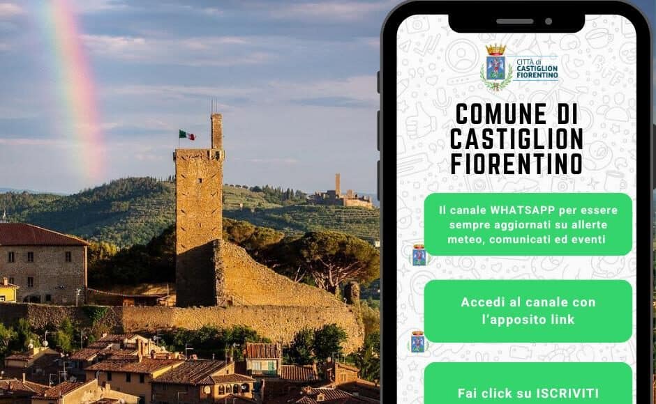 Il Comune di Castiglion Fiorentino attiva il suo canale WhatsApp