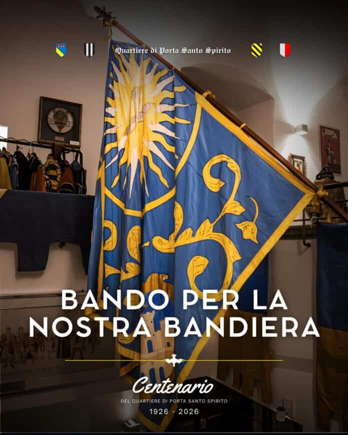 Porta Santo Spirito lancia bando per la nuova Bandiera del Centenario Porta Santo Spirito lancia bando per la nuova Bandiera del Centenario