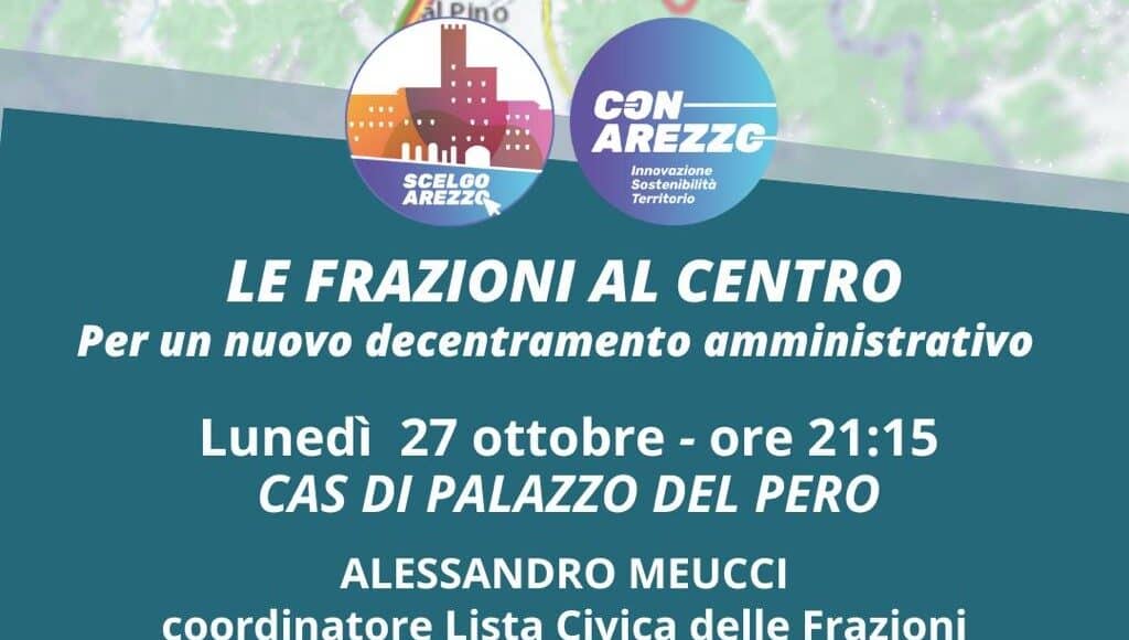 Scelgo Arezzo le frazioni, assemblea pubblica a Palazzo del Pero