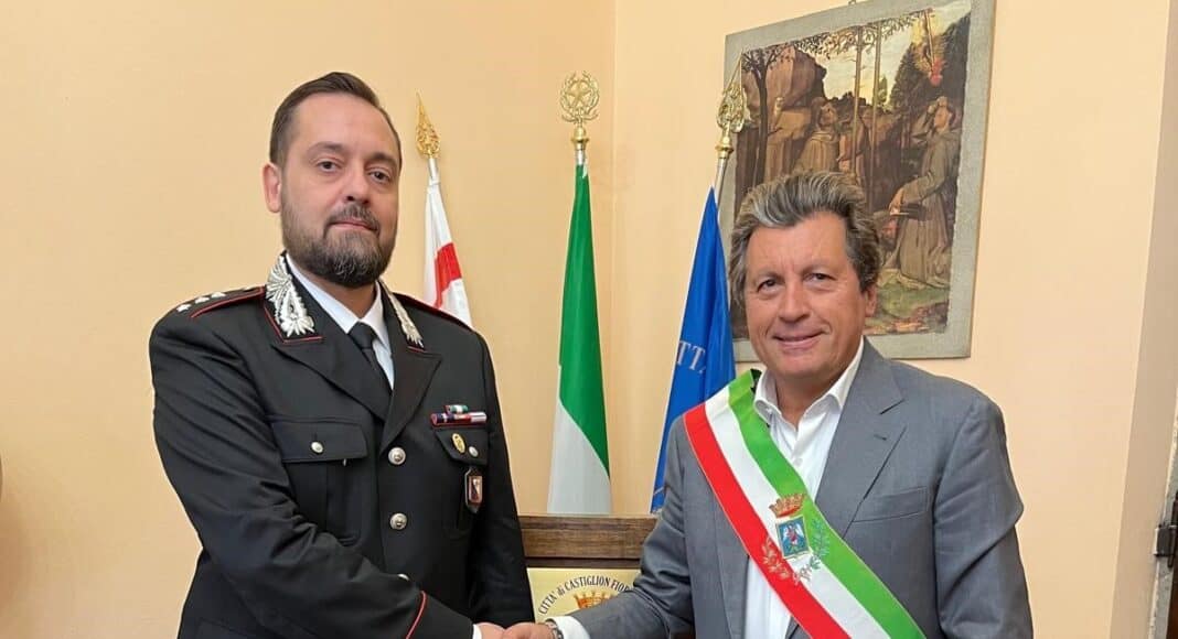 capitano Carabinieri cortona Roberto Pivotto_sindaco Mario Agnelli