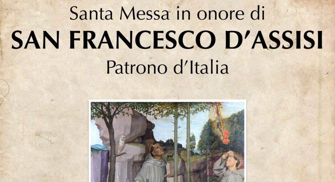4 ottobre celebrazioni per il patrono d’Italia, San Francesco d’Assisi