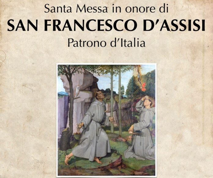 4 ottobre celebrazioni per il patrono d’Italia, San Francesco d’Assisi