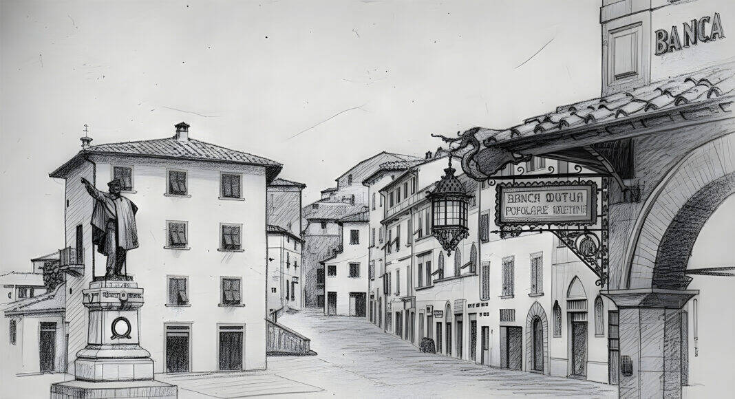 Piazza Baldaccio Anghiari disegno generico