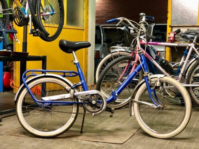 Ciclofficina al CAS del Parco del Pionta