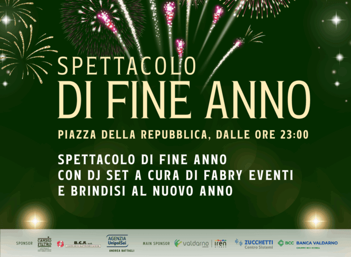 Capodanno 2026 a Terranuova, festa in piazza con dj set e brindisi