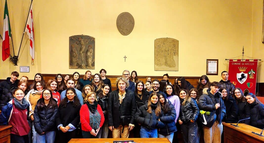 Studenti marsigliesi ricevuti nella sala di Consiglio Comunale