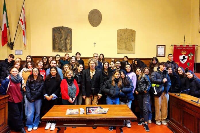 Studenti marsigliesi ricevuti nella sala di Consiglio Comunale