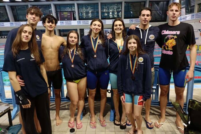 La Chimera Nuoto vince otto medaglie al Campionato Regionale Assoluto