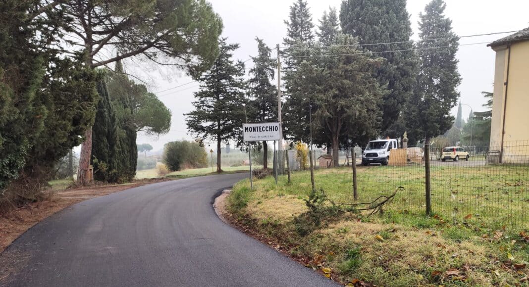 Cortona, completate le asfaltature nella zona di Montecchio