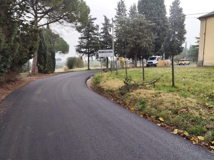Cortona, completate le asfaltature nella zona di Montecchio