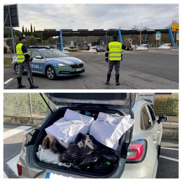 Arrestate quattro persone dalla Polizia Stradale con merce firmata
