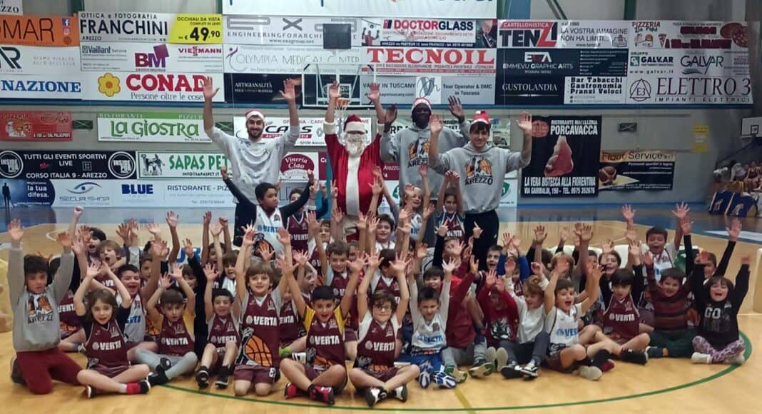 Il minibasket della Sba riunito per la Festa di Natale