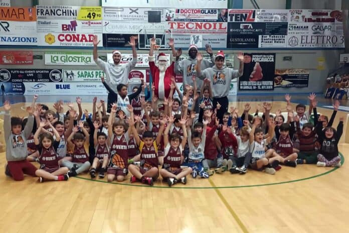 Il minibasket della Sba riunito per la Festa di Natale