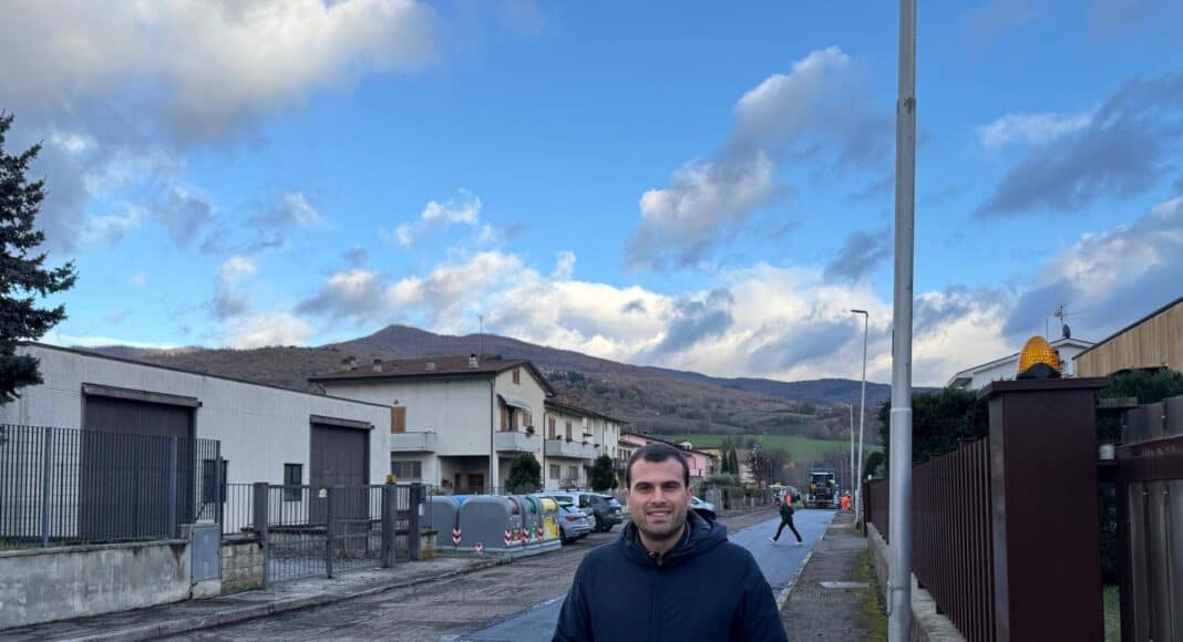 Asfaltatura del lotto autunnale nel territorio di Bibbiena