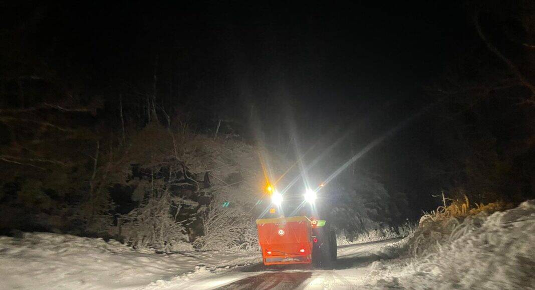 Nevicate in Valtiberina viabilità sotto controllo, squadre operative