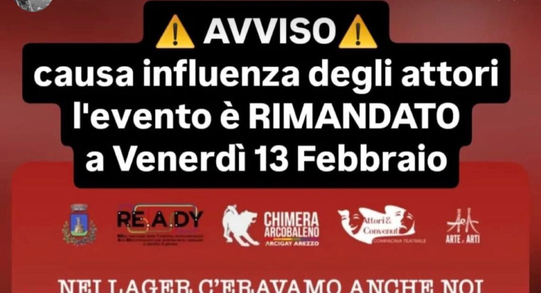 Tegoleto rinviato a venerdì 13 febbraio spettacolo sui lager nazisti