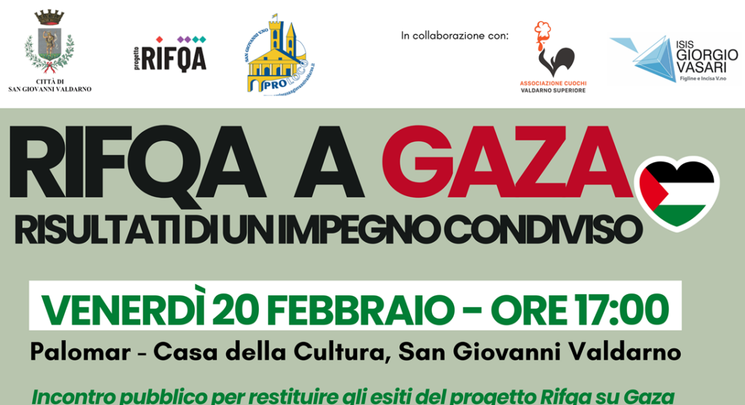Rifqa a Gaza venerdì 20 febbraio a Palomar l’incontro pubblico