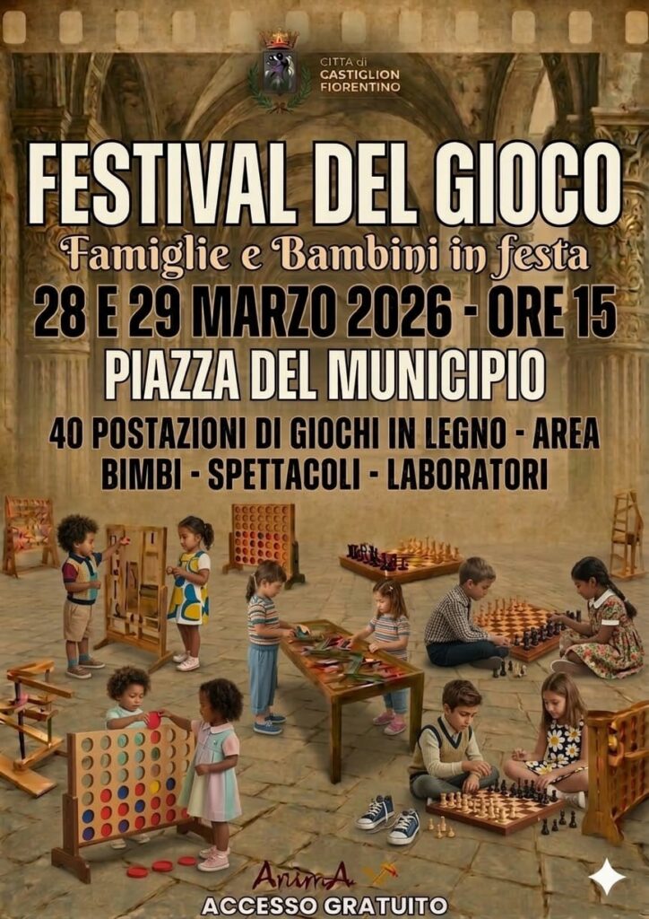 A Castiglion Fiorentino arriva il Festival del Gioco