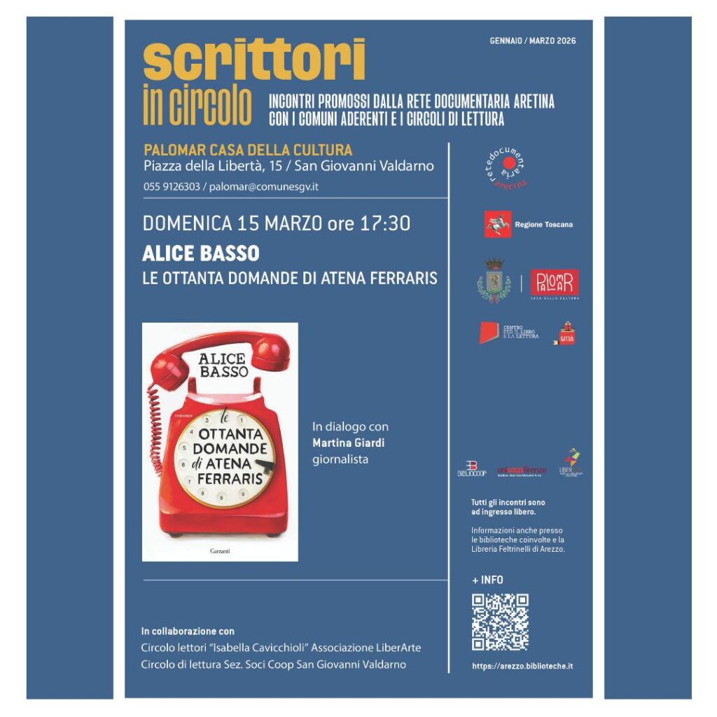 A San Giovanni Valdarno arriva Alice Basso per “Scrittori in circolo”