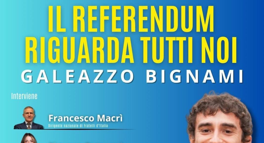 Il 18 marzo l’incontro con Bignami sul referendum della giustizia