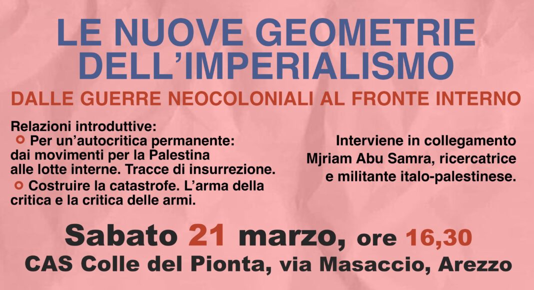 Convegno ad Arezzo su imperialismo e guerre neocoloniali