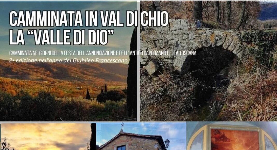 Domenica 29 marzo la Camminata in Val di Chio la “Valle di Dio”