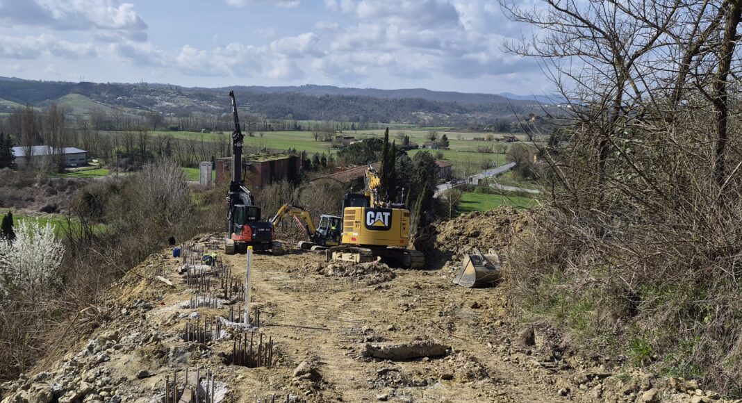Laterina in corso i lavori di consolidamento di Via San Rocco