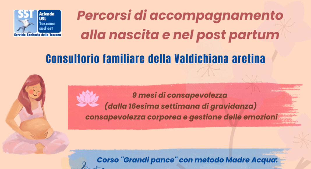 Al via il primo ciclo incontri post-parto in Valdichiana aretina