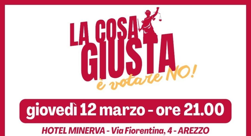 Referendum giustizia ad Arezzo l'incontro sulle ragioni del No