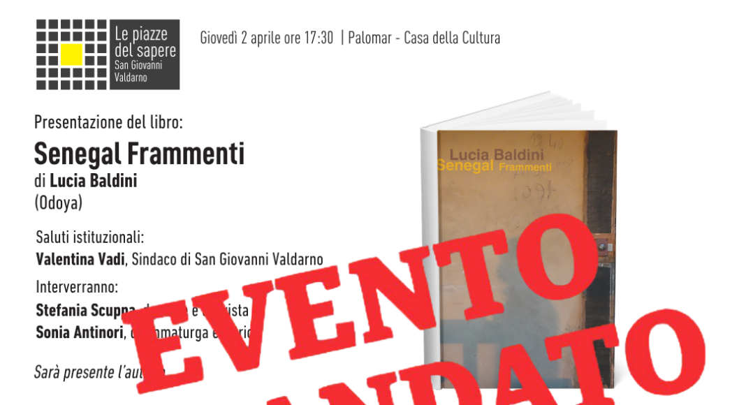 San Giovanni Valdarno rinviato l’incontro con Lucia Baldini