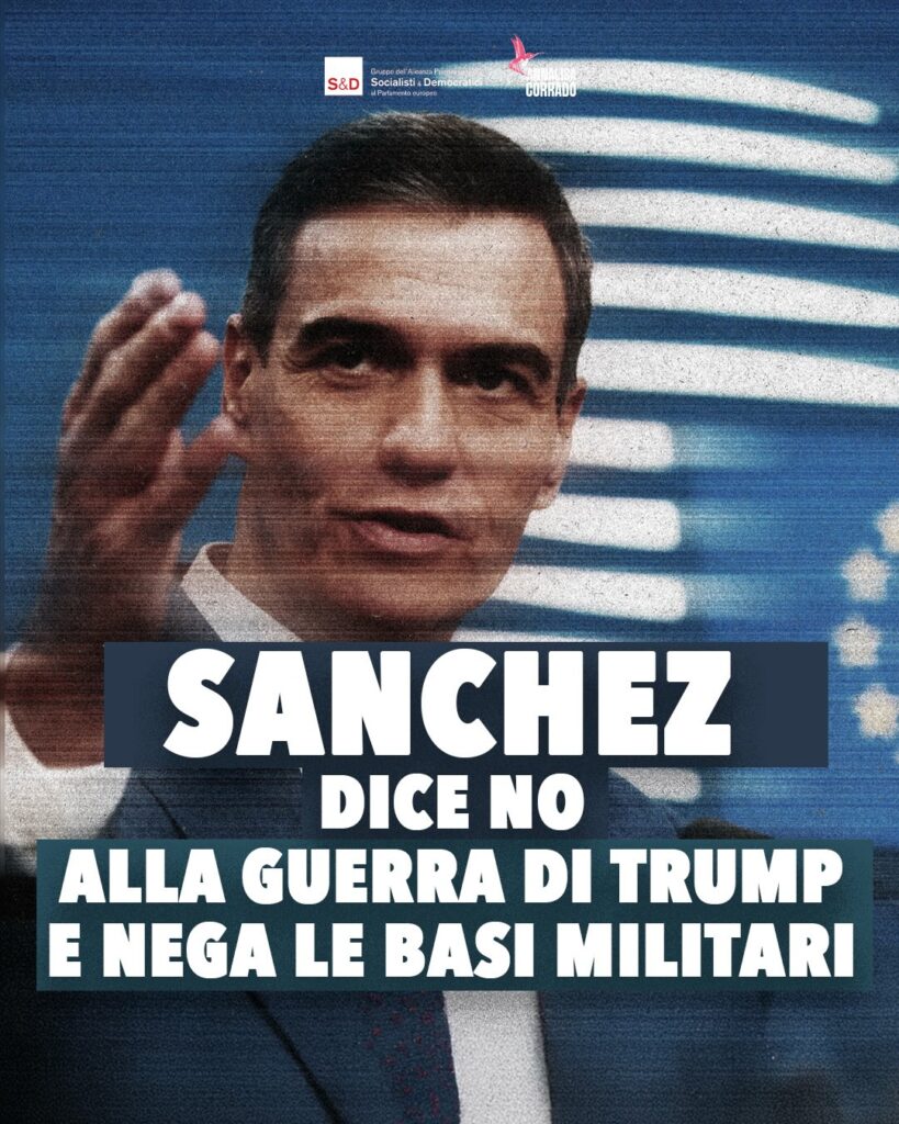 Sánchez dice no alla guerra di Trump