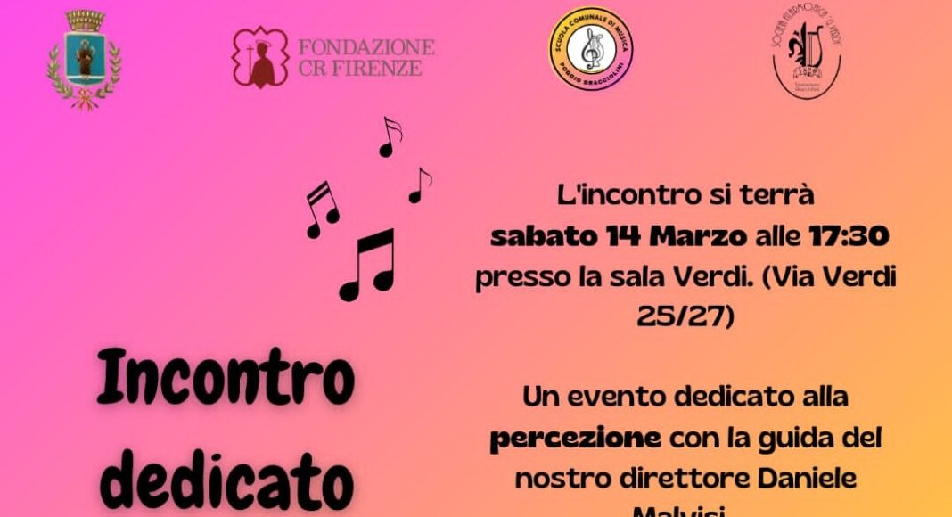 Terranuova incontro dedicato all’ascolto musicale sabato il 14 marzo