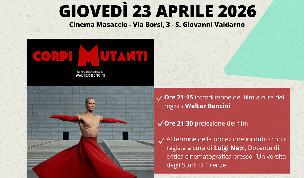 A San Giovanni la prima assoluta di “Corpi mutanti” di Walter Bencini