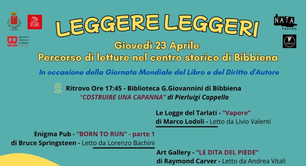 Bibbiena “Leggere Leggeri”, un percorso di letture nel centro storico