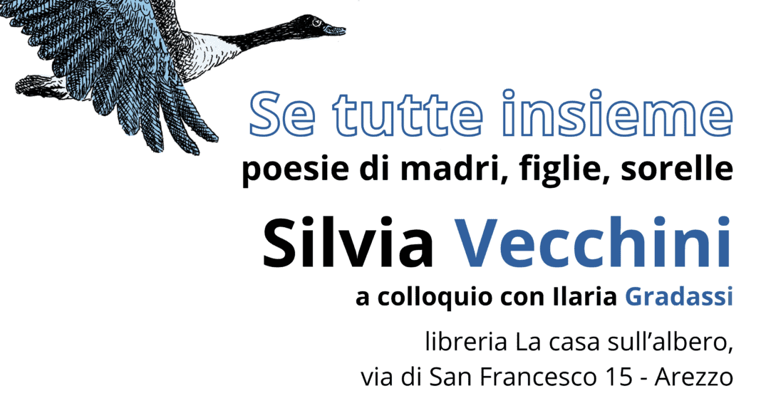 Stasera alle ore 18 l'incontro con Silvia Vecchini