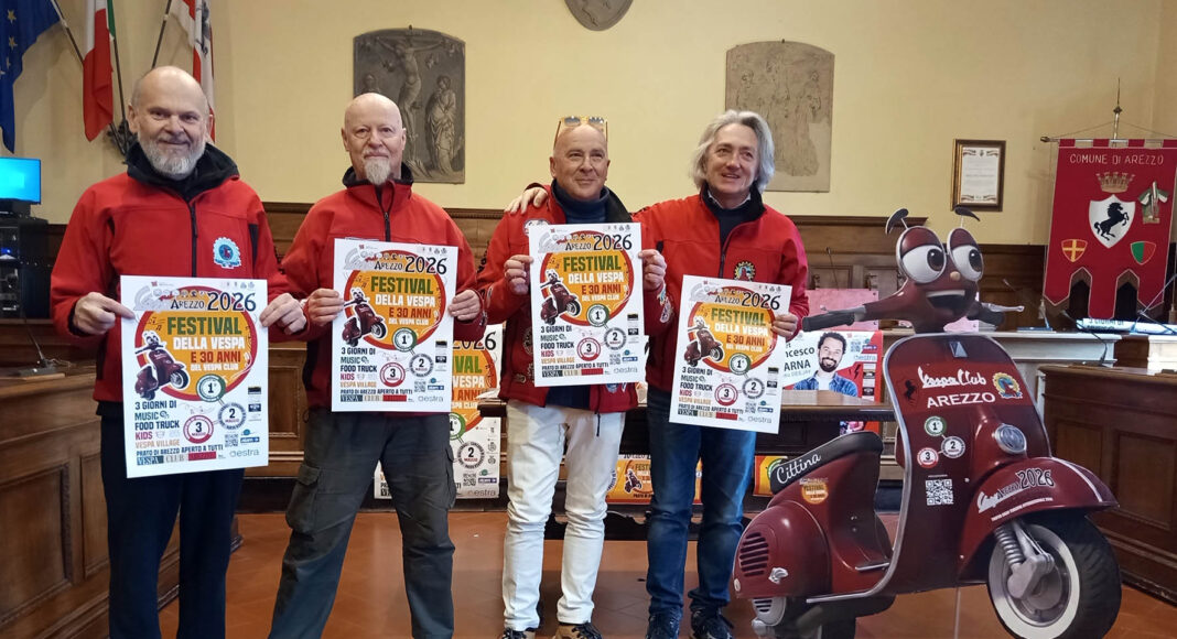 Vespisti da tutta Europa in sella ad Arezzo per tre giorni di eventi