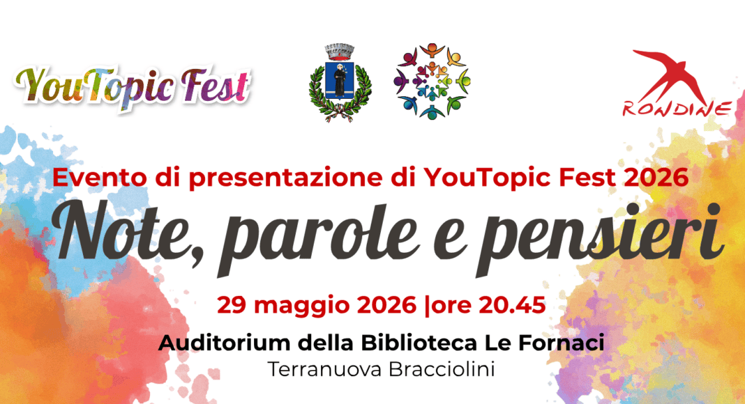 A Terranuova la presentazione dello YouTopic Fest 2026