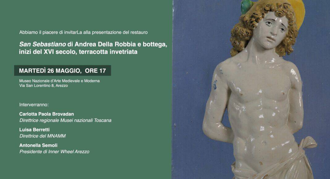 Arezzo Terracotta invetriata San Sebastiano di Andrea della Robbia