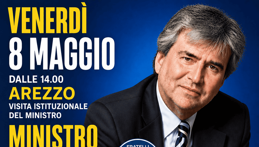 Il Ministro del Turismo Gianmarco Mazzi ad Arezzo