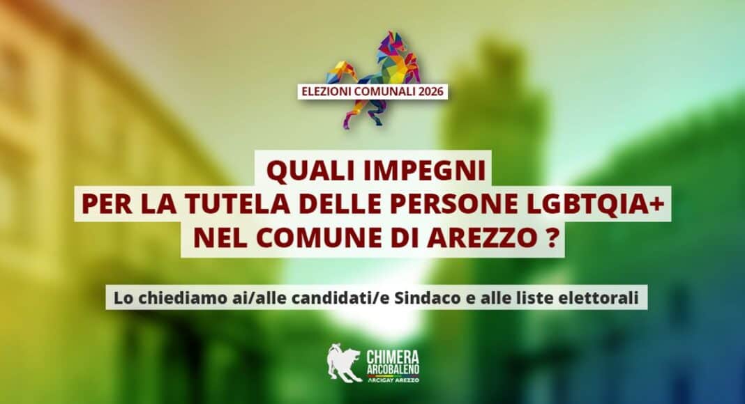 Quali impegni per la tutela LGBTQIA+ dai candidati Sindaco ad Arezzo?