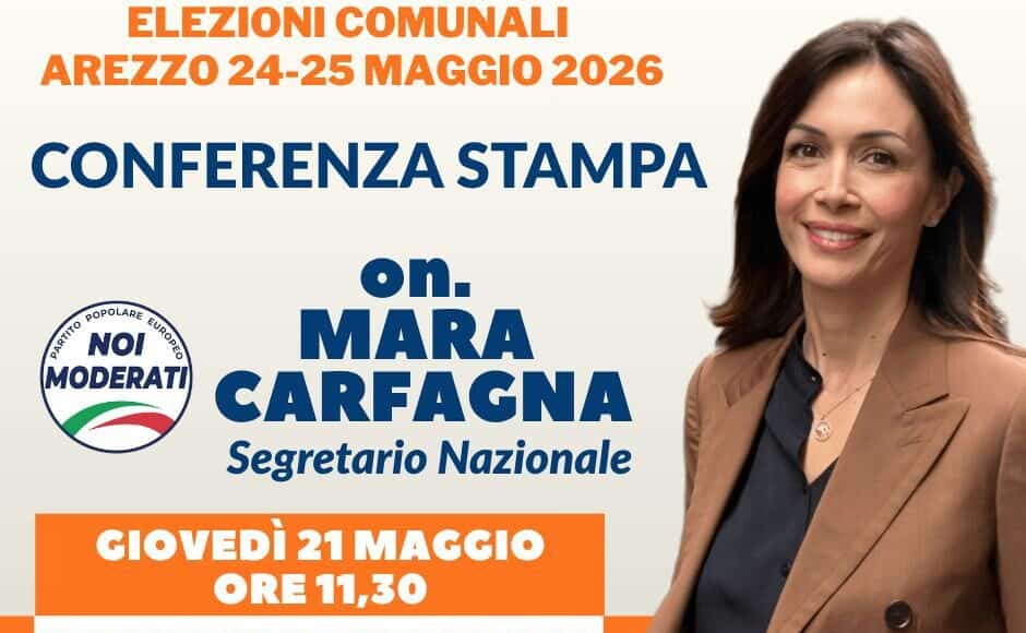 Noi Moderati, giovedì l'onorevole Mara Carfagna sarà ad Arezzo