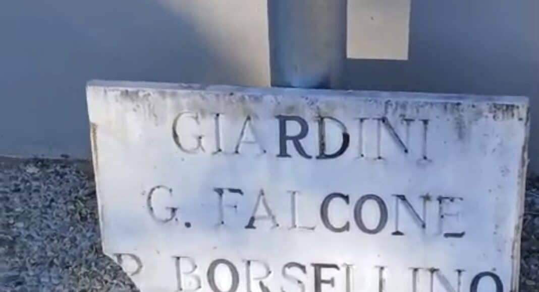 San Giovanni Valdarno atto vandalico al parco Falcone e Borsellino
